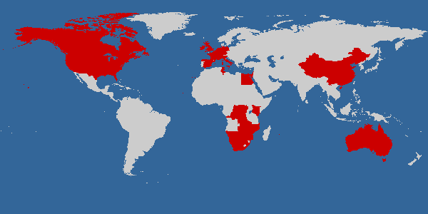 Countries I have lived in or visited.