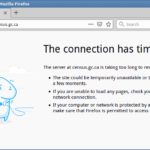 Screenshot of failed loading of Census website on laptop, 2021-05-05