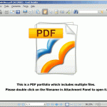 Opening a PDF portfolio in Foxit Reader: 2.