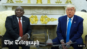 Ramaphosa and trump in the Oval Office