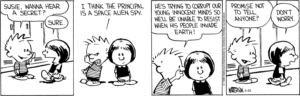 Calvin and Hobbes, conspiracy theory
